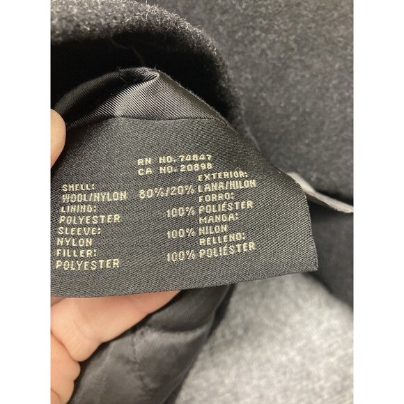 Dockers Wool Jacket Men’s Size Large Black Long Sleeve Full Zip - Picture 4 of 10